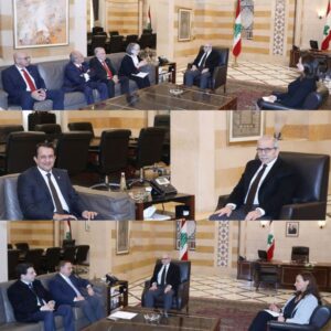 رئيس الحكومة نواف سلام يستقبل السفير القطري ورئيسة الصليب الأحمر ونقيب المقاولين رئيس الحكومة نواف سلام يستقبل السفير القطري ورئيسة الصليب الأحمر ونقيب المقاولين